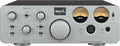 Front panel of a silver SPL Phonitor x preamplifier and headphone amplifier with knobs, switches, VU meters, and headphone jacks.