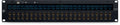 Black Lion Audio patchbay with 24 pairs of 1/4 inch TRS jacks and detailed labeling above each jack.