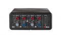 Black audio processor unit with labeled rotary knobs, LED indicators, and Neve logo on the front panel.