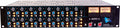 Front panel of API ASM164 analog summing mixer with 16 channel controls and two VU meters.