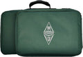 Green fabric carrying case with handle and white KEMPER logo on front