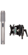 Silver ROYER R-122 MKII microphone with black shock mount featuring ROYER logos on both items.