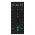 Black DJ mixer with multiple rotary knobs, sliders, buttons, and LED indicators on the front panel labeled Traktor Z1.