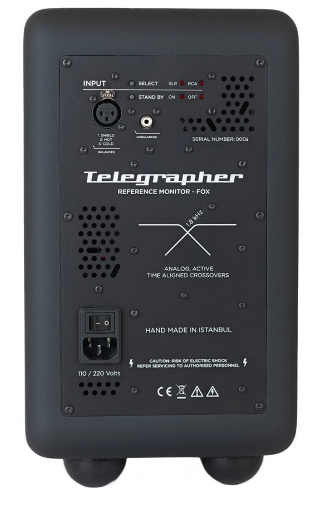 TELEGRAPHER FOX (Crow Black) — Studio Monitor, nearfield reference loudspeaker