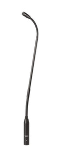 A black microphone with a slim, flexible gooseneck and a cylindrical base labeled Audio-Technica U859QL.