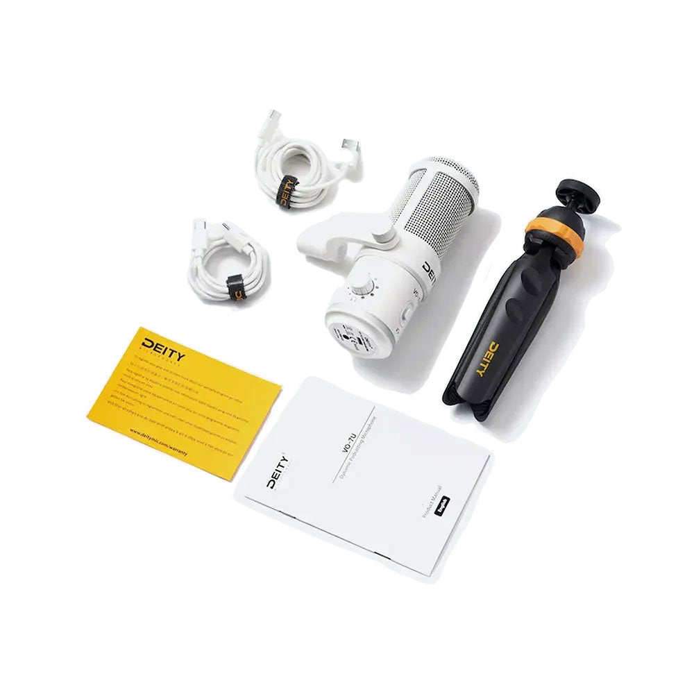 DEITY MICROPHONES VO-7U Tripod Kit - White, studio recording microphone body