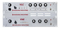 Two rack-mounted audio equipment units labeled VLC and VNE with various knobs, switches, and input connectors.