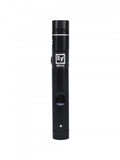 Black cylindrical microphone with EV logo and ND66 label, featuring an on/off switch on its body.