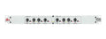Front panel of a white dbx 223xs stereo 2-way/mono 3-way crossover with knobs and indicator LEDs.