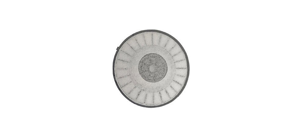 Close-up top view of a circular headphone speaker driver part