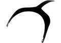 Black plastic curved headband frame for headphones shown against a white background.