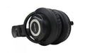 Black over-ear headphones with TASCAM branding on the ear cup and padded ear cushions.