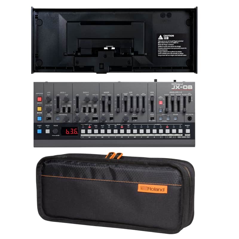 Roland JX-08 Boutique Series JX-8P Sound Module Synthesizer + DK-01 Dock + CB-BRB1 Carry Bag Bundle