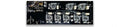 Black circuit board with multiple mounted integrated circuits and white connectors arranged in rows