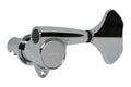 Chrome bass guitar tuner with a single tuning peg and stamped GOTOH logo.