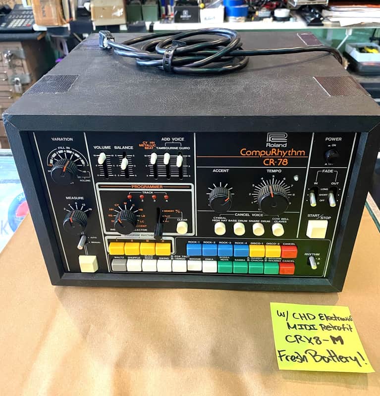 Roland CR-78 CompuRhythm 1970s - Black W.Midi