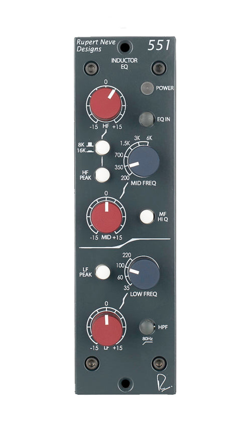 Rupert Neve Designs 500-Series 551 Inductor EQ, parametric or graphic equalizer unit