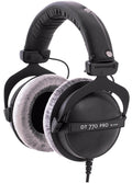 Black over-ear headphones with padded headband and gray fabric ear cushions, labeled DT 770 PRO 80 OHM.