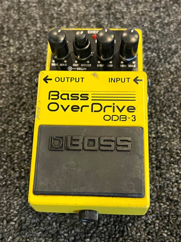 Boss ODB-3 Bass OverDrive (Pink  Label) Guitar Effects Pedal 1995  Yellow