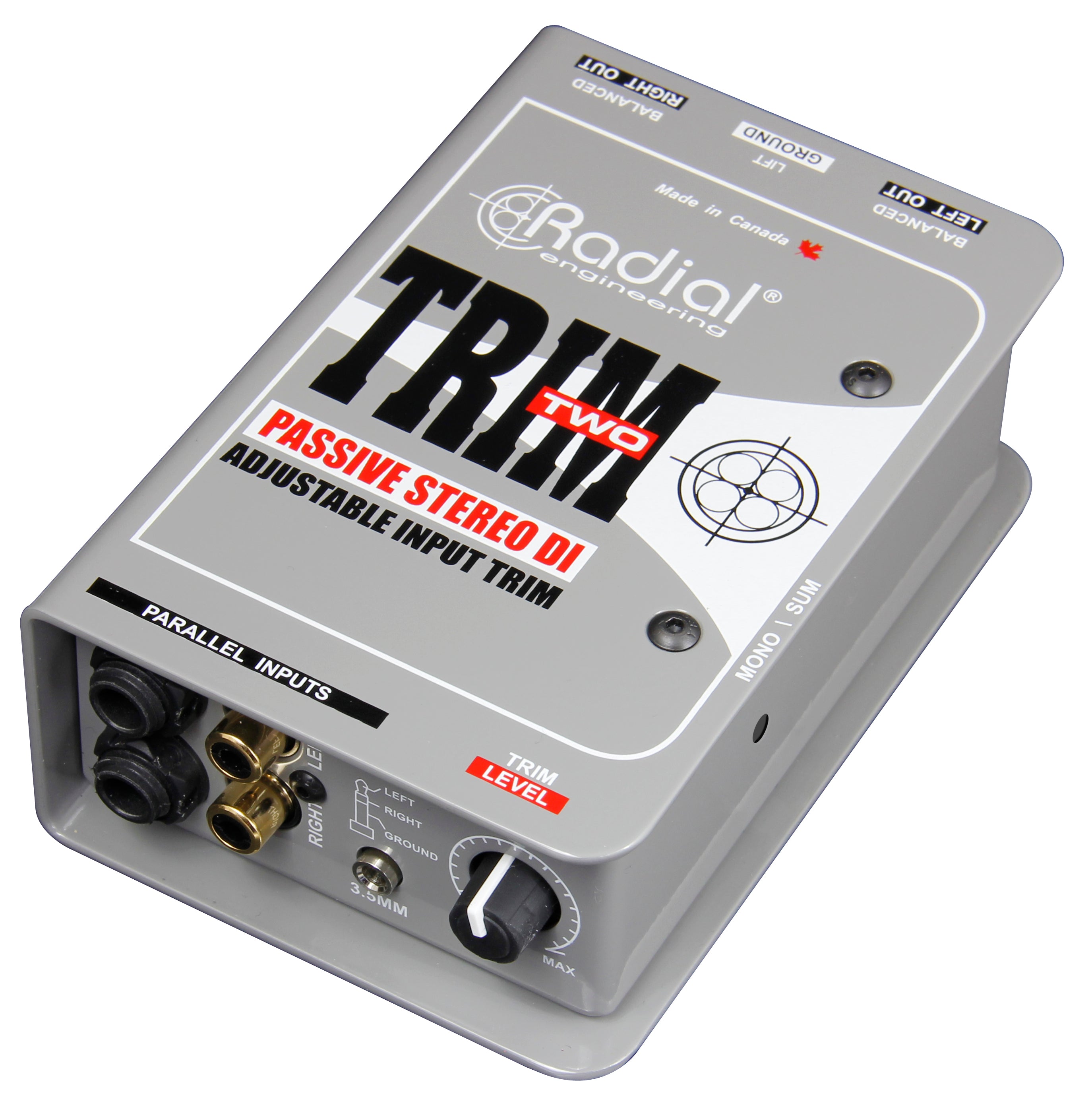Trim Two Stereo DI with Level Control