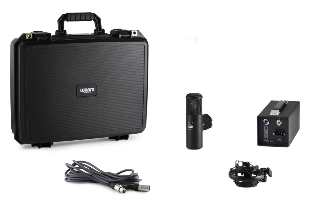 Warm Audio WA-8000 Large-Diaphragm Multipattern Tube Condenser Microphone - Black, studio recording microphone body