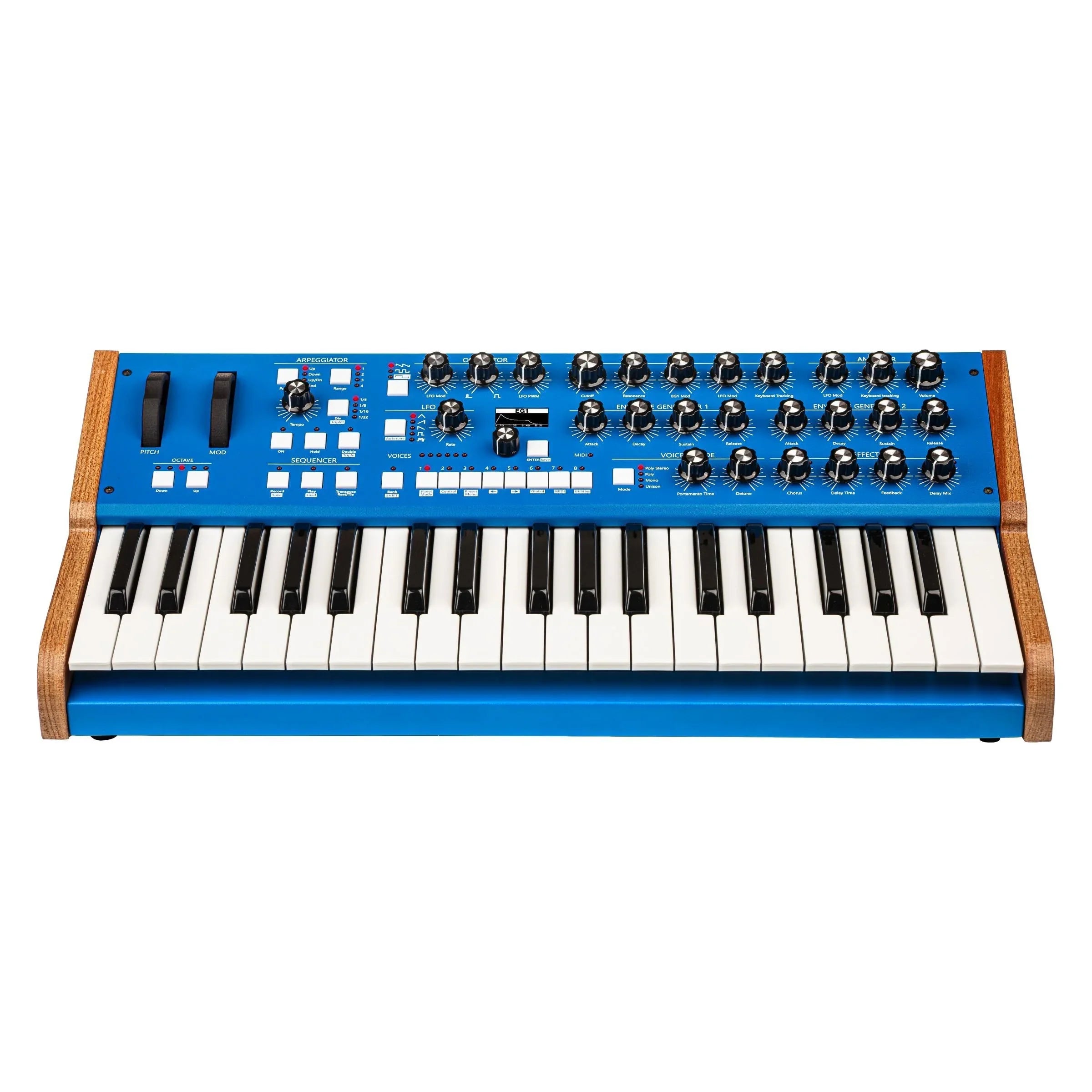 GS Music Bree6 - Keyboard Version Polyphonic Synth - Blue, keyboard synthesizer instrument