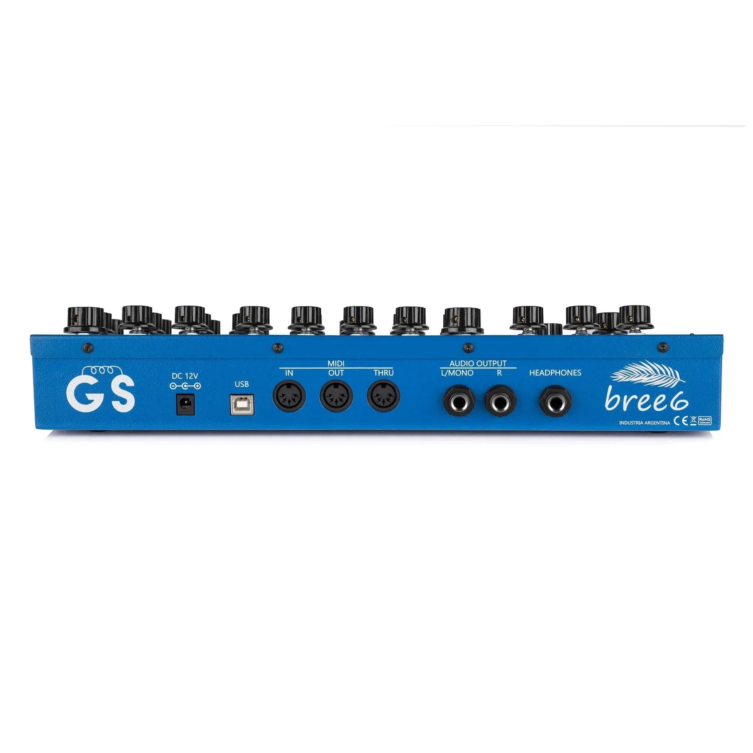 GS Music Bree6 - Desktop Analog Polyphonic Synth - Blue, keyboard synthesizer instrument