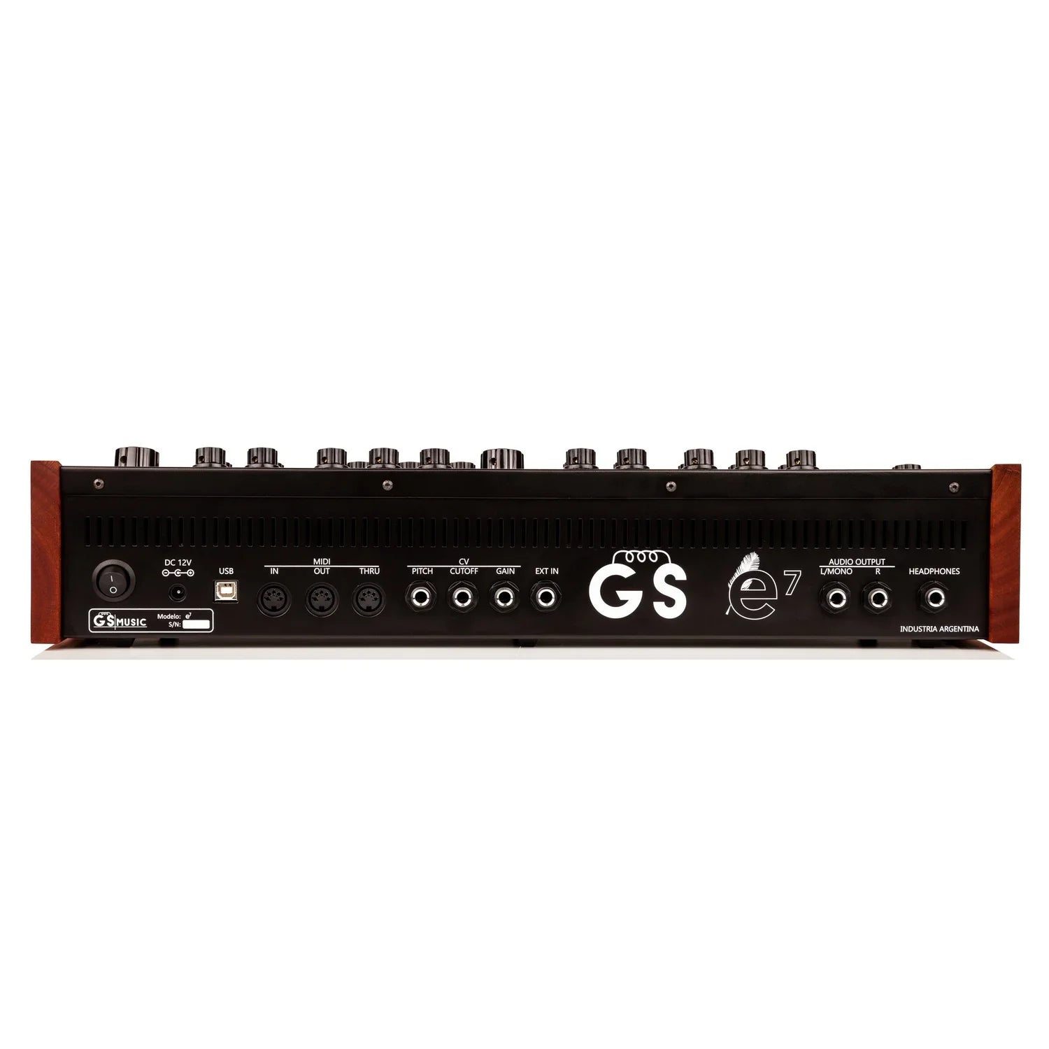 GS Music e7 - Analog Polyphonic Synth - Black/Red, keyboard synthesizer instrument
