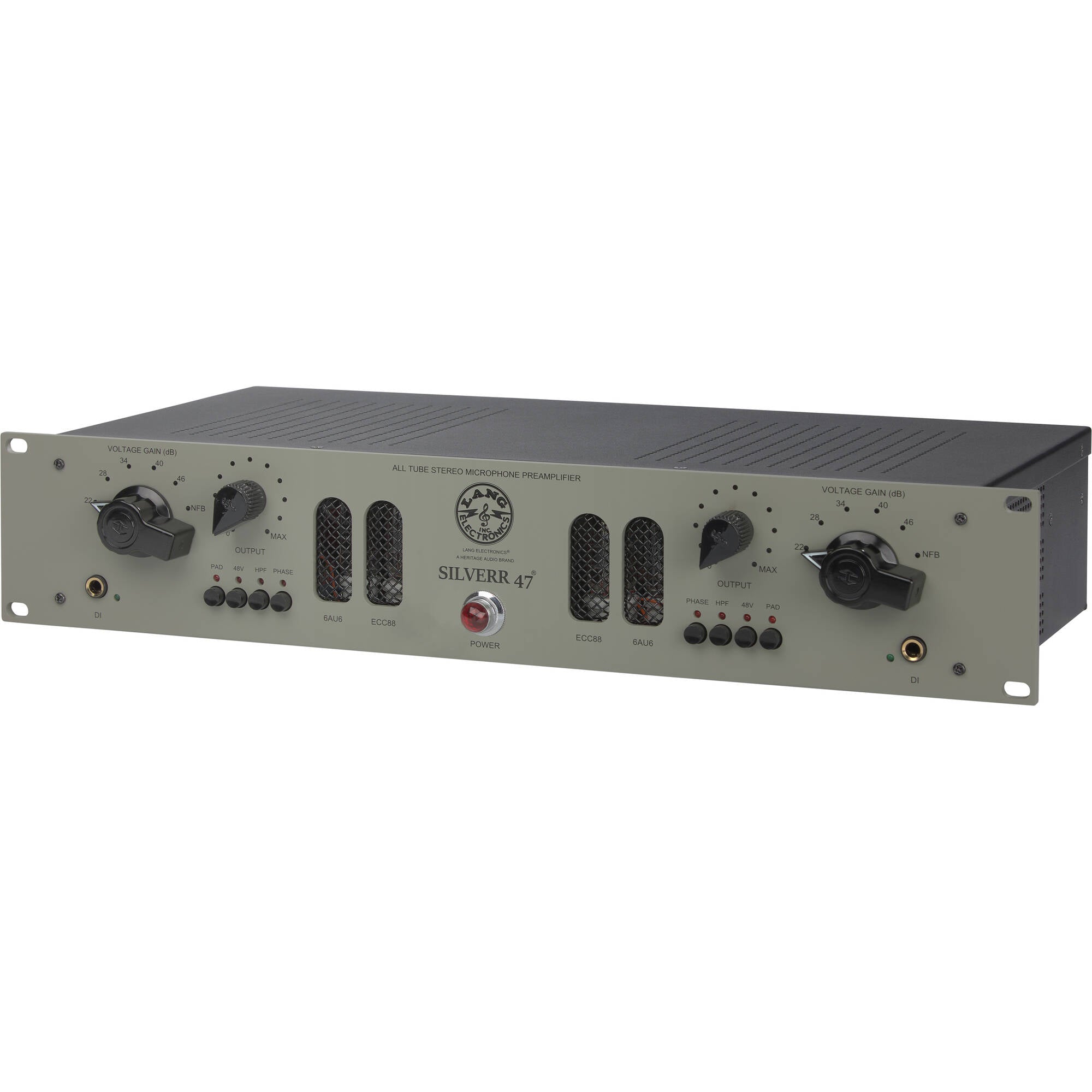 Heritage Audio Silverr 47 - Tube Stereo Microphone Preamp, studio recording microphone body