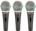 Q6 Dynamic Supercardioid Microphones with Case and Clips - 3-Pack
