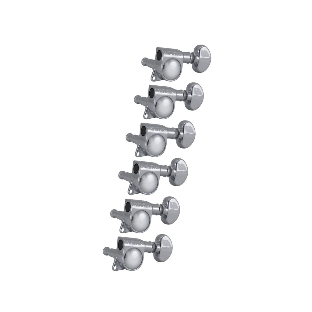 Grover 305C6 Mid-Size Rotomatic Chrome Machine Heads 6 Inline – Kidney Style