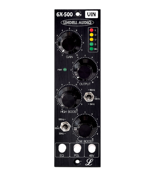 Lindell Audio 6X-500VIN 1-Channel Transformer Coupled Mic Preamp/EQ, preamplifier or direct box