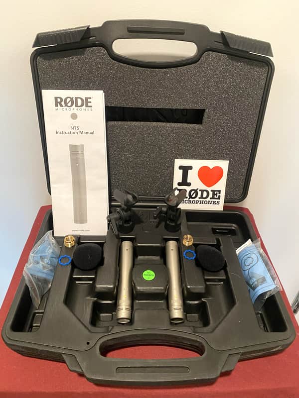 RODE NT5 Small Diaphragm Cardioid Condenser Microphone Stereo Pair 2002 - Present - Silver