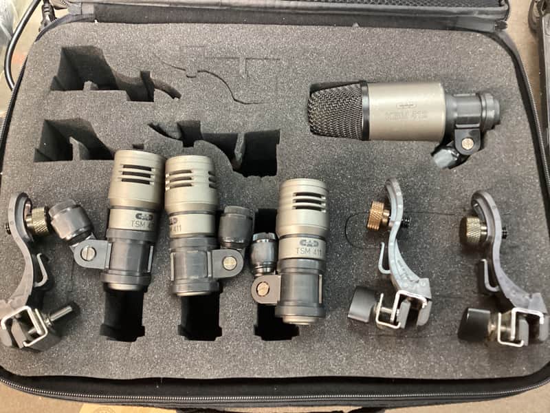 CAD KBM412 (x1) ,TSM 411 (x3) Cardioid Dynamic Microphones 2010s - Metal