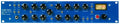 Blue TUBE-TECH MEC 1A recording channel unit with multiple black knobs, switches, and a VU meter on front panel.