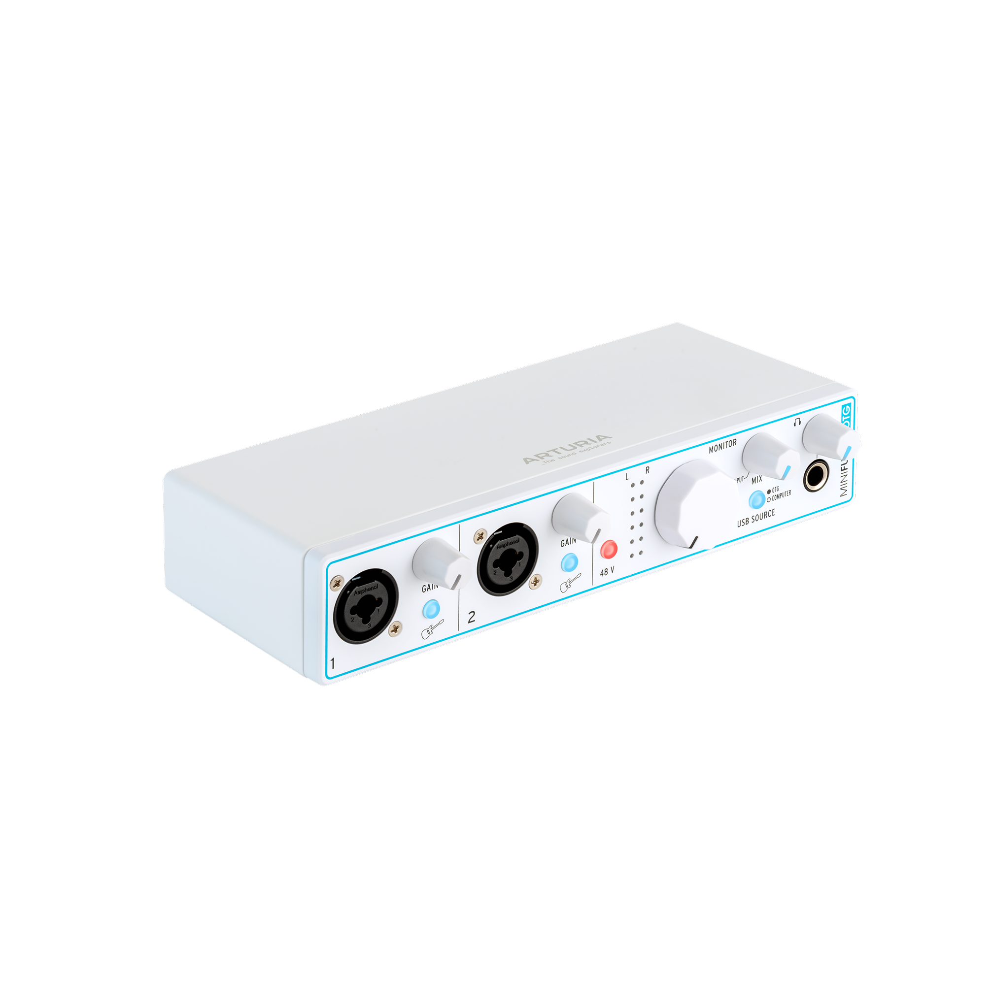 Arturia Minifuse 2 OTG USB-C Audio Interface - White, computer recording audio interface