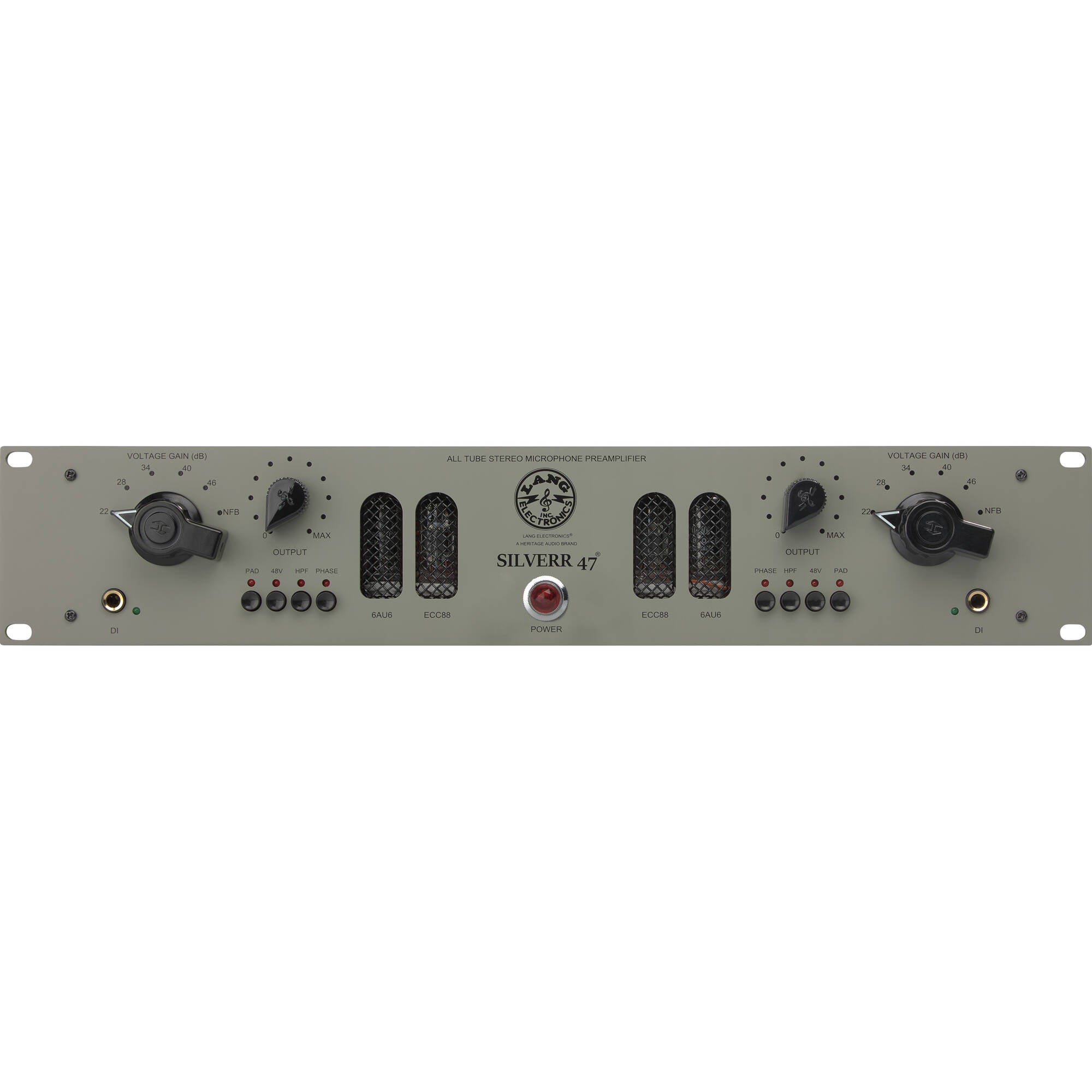 Heritage Audio Silverr 47 - Tube Stereo Microphone Preamp, studio recording microphone body
