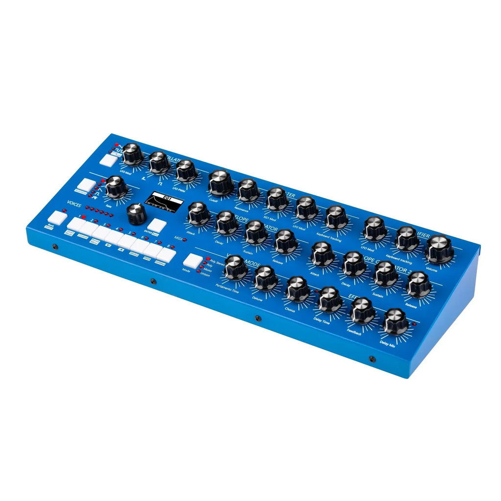 GS Music Bree6 - Desktop Analog Polyphonic Synth - Blue, keyboard synthesizer instrument