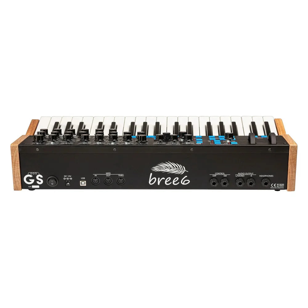 GS Music Bree6 - Keyboard Version Polyphonic Synth - Black, keyboard synthesizer instrument