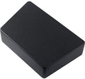 Black rectangular metal enclosure with rounded edges shown at an angled perspective.