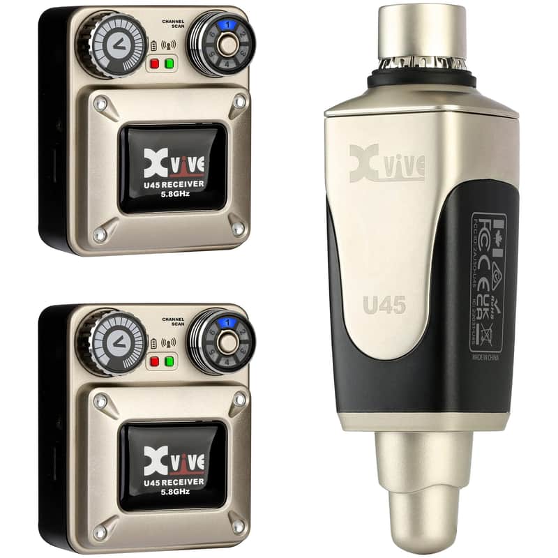 Xvive U45R2 5.8 GHz Digital Wireless Dual Receiver In-Ear Monitor System