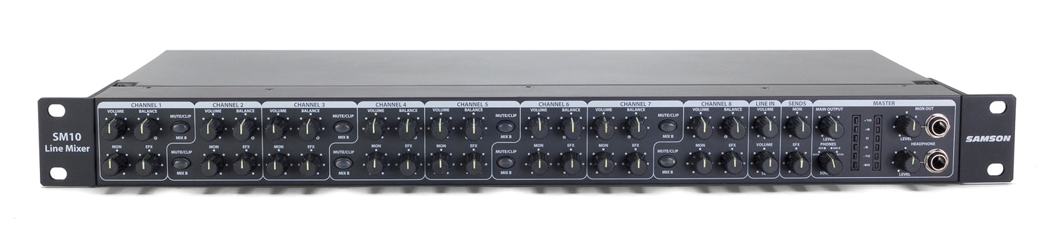 10 Channel Rackmount Mixer - Black