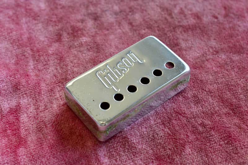 Vintage 1970's Gibson Embossed PAF Humbucking Bridge Pickup Cover 1972 1973 ES-335