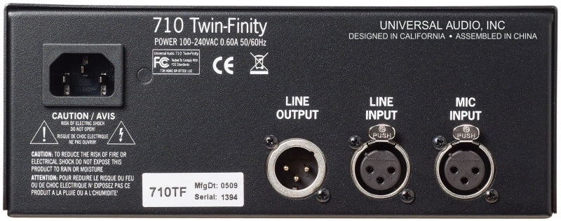 UNIVERSAL AUDIO 710 Twin-Finity — Microphone, studio recording microphone body
