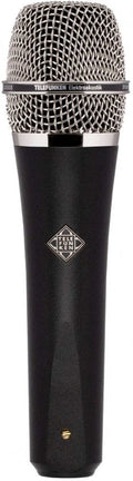 Black handheld microphone with silver mesh grille and TELEFUNKEN logo on body.