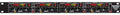 Front view of a black Drawmer DL441 dual auto compressor limiter audio rack unit with multiple knobs and LED level indicators.