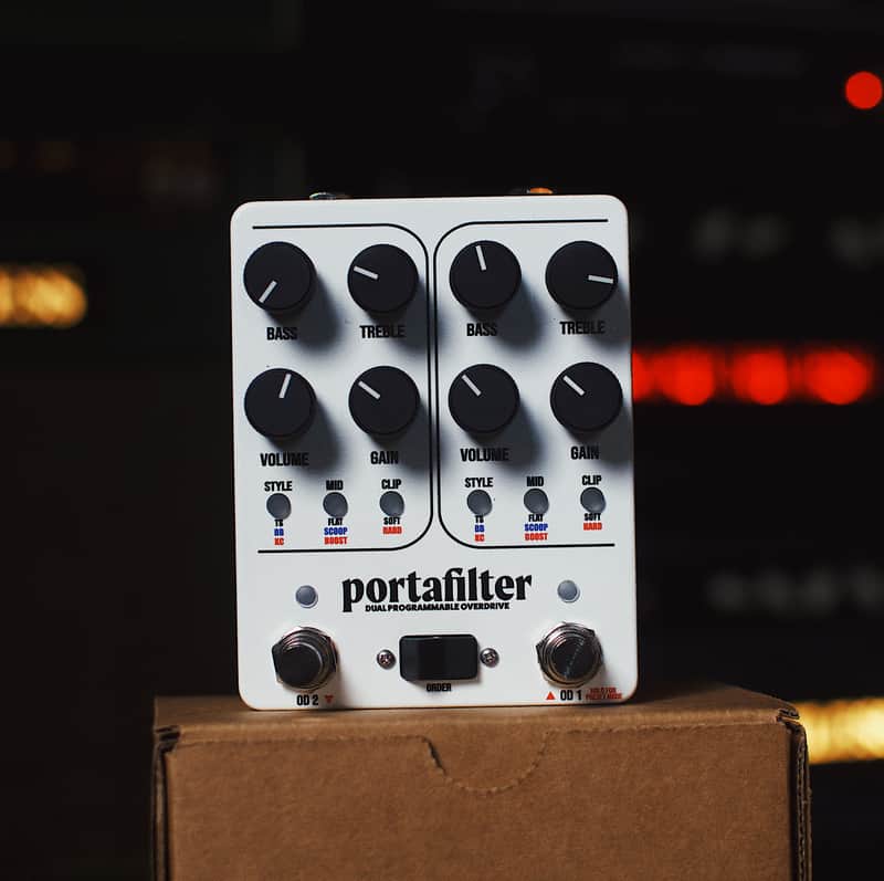 Coffee Shop Pedals Portafilter Dual Overdrive 2025 - White