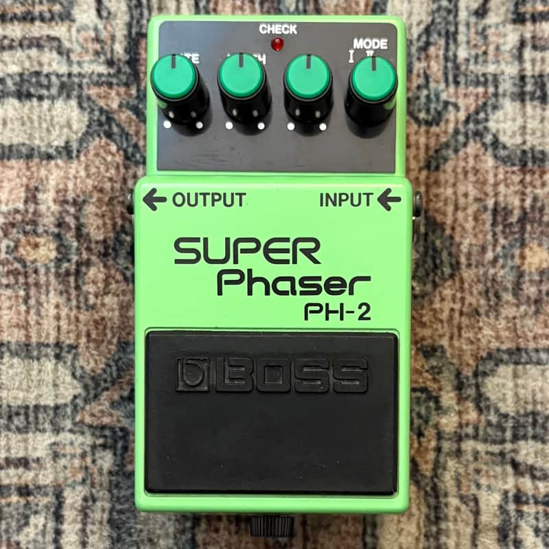 1989 Boss PH2 Super Phaser Vintage Black Label MIJ Made In Japan Guitar Effect Pedal!