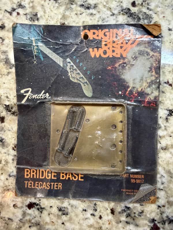 Fender New Old Stock Brass Telecaster Bridge Bass Plate 70s