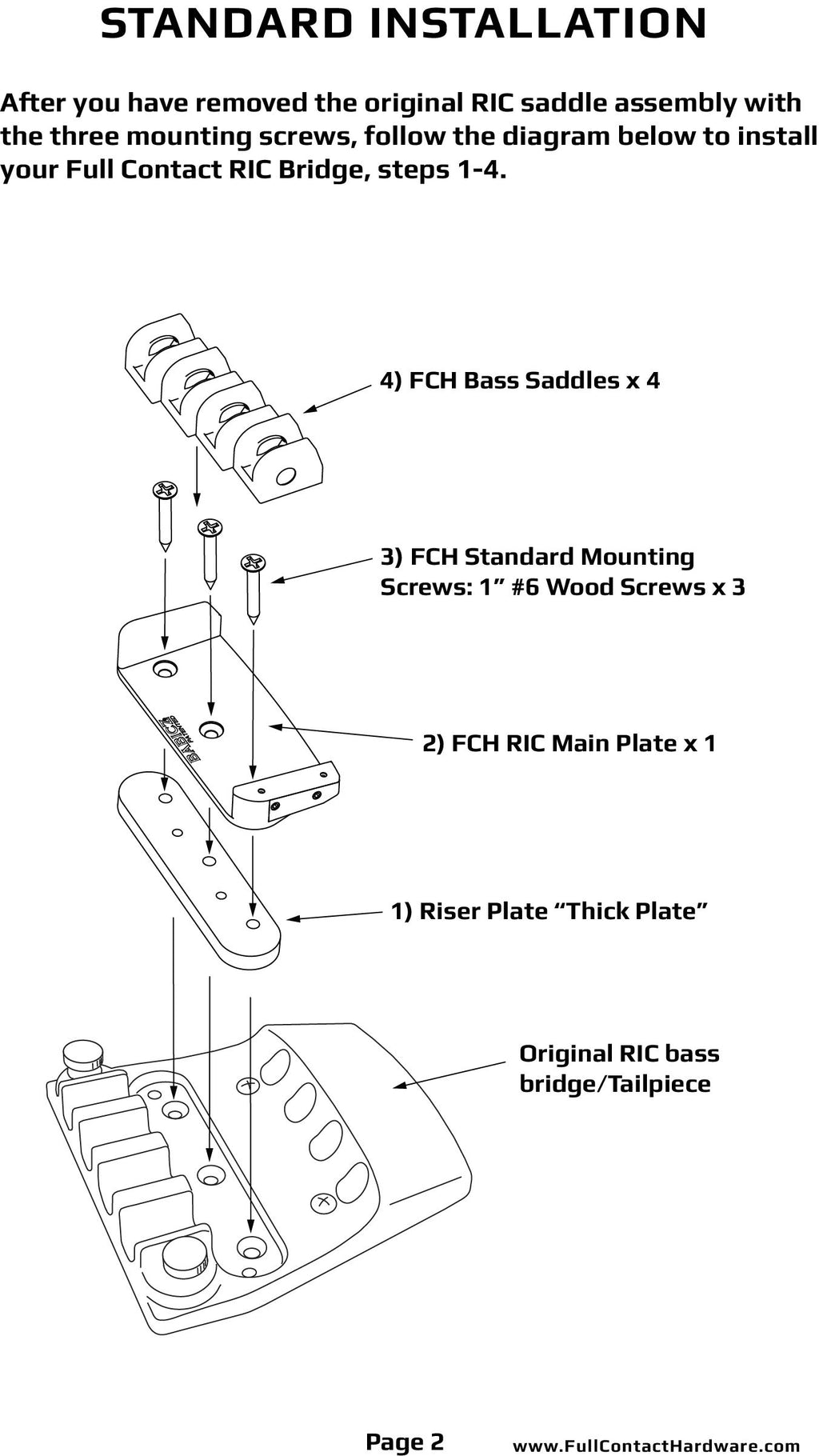 Babicz FCH Rickenbacker® Bass Bridge
